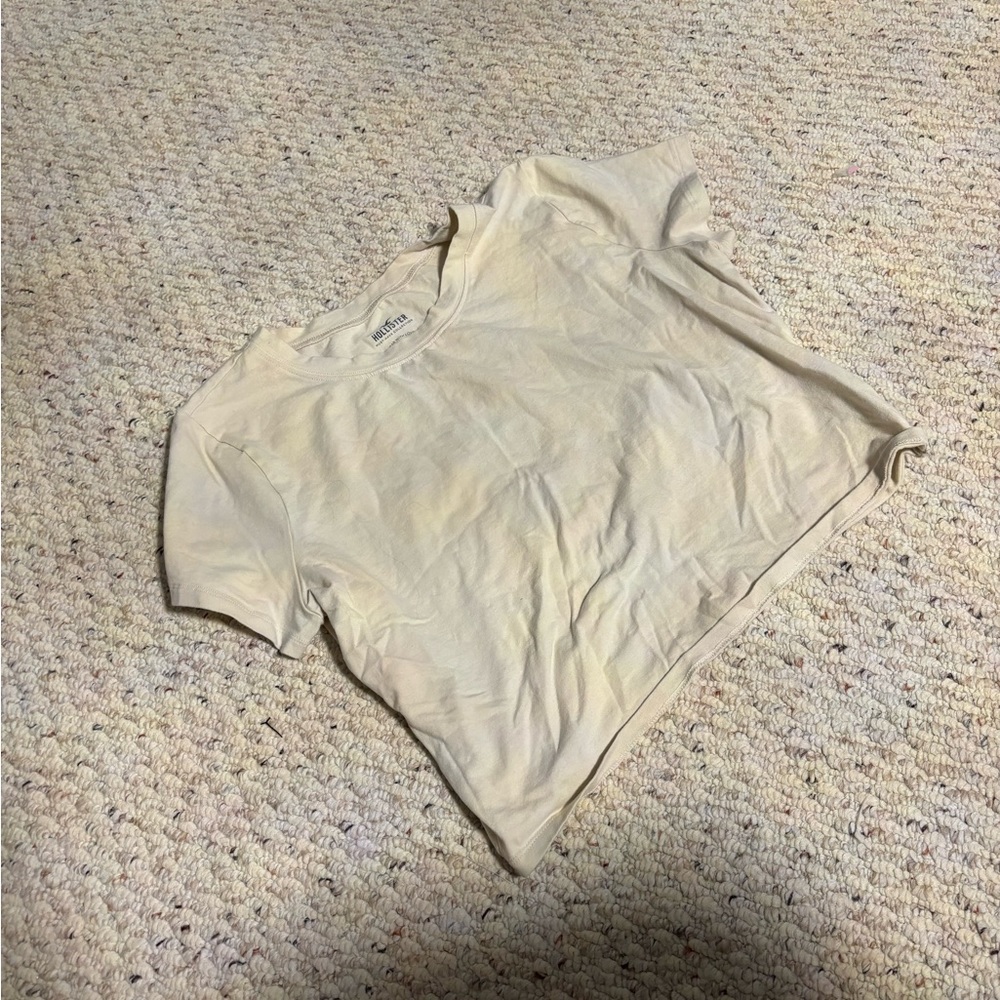 Cream Hollister crop top
